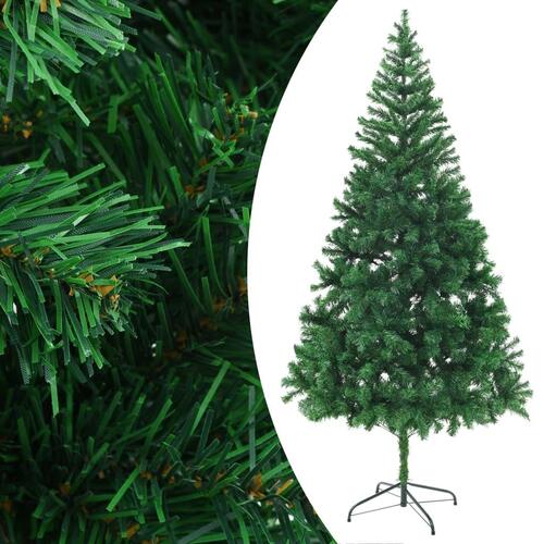 Kunstigt juletræ med lys og kuglesæt 210 cm 910 grene