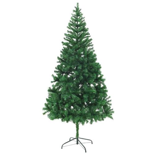 Kunstigt juletræ med lys og kuglesæt 210 cm 910 grene
