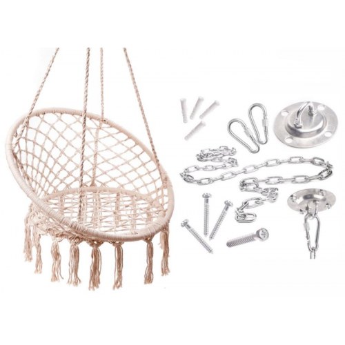 Loftbeslag til hængekøje/sving – kæde 150 cm, 200 kg