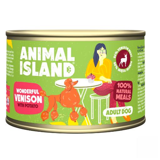 ANIMAL ISLAND Hjort med kartofler – vådfoder til hund – 410 g billede
