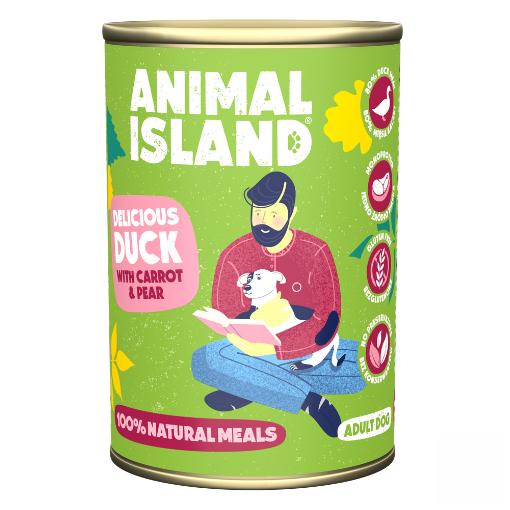 ANIMAL ISLAND vådfoder til hund – and med hirse og gulerødder, 400 g billede