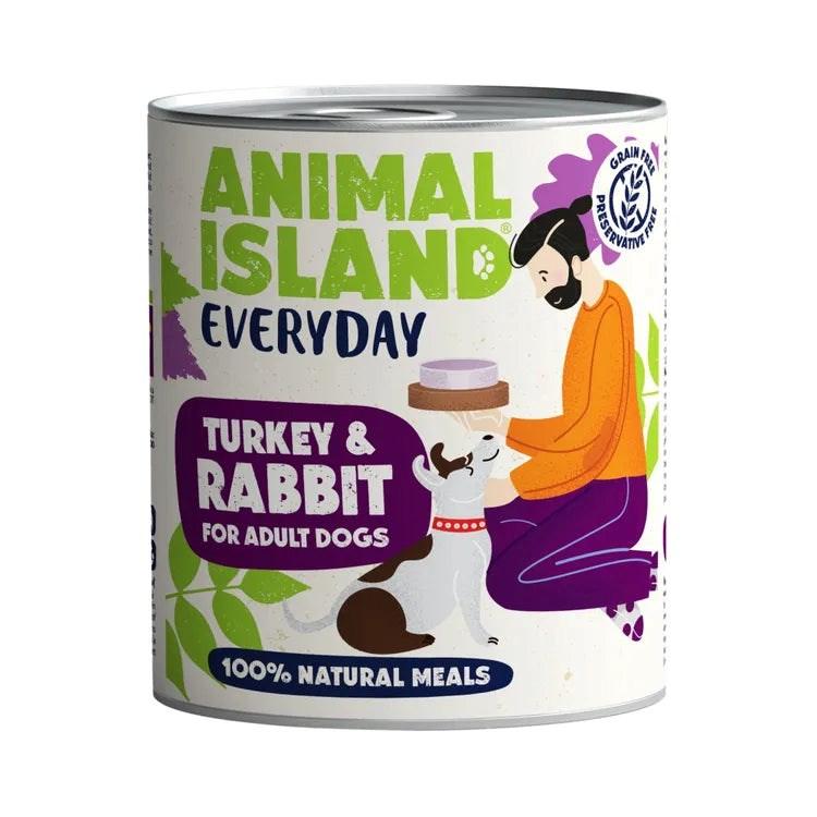 ANIMAL ISLAND Everyday vådfoder til hund - kalkun & kanin, 800 g billede
