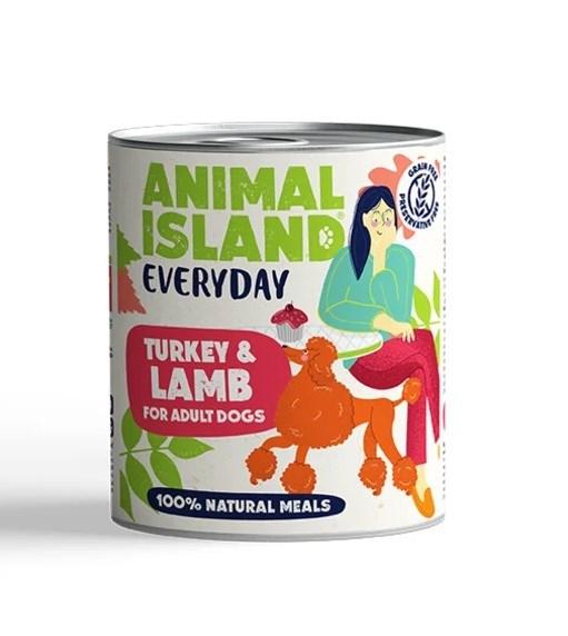 ANIMAL ISLAND Everyday vådfoder til hund - kalkun & lam, 800 g billede