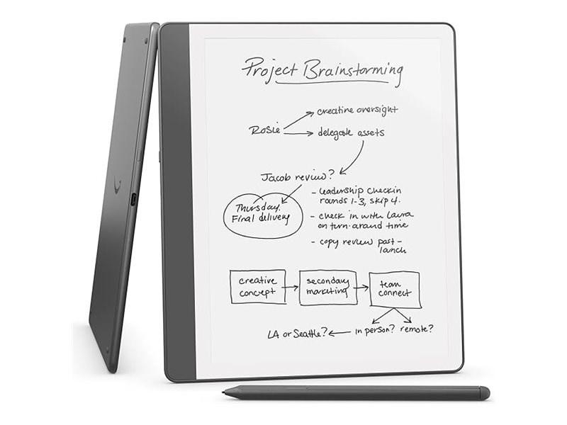 Kindle Scribe 64 GB med Premium Pen (2024) - Tungsten e-bogslæser billede