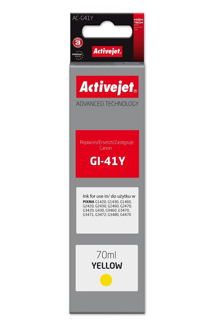 Activejet AC-G41Y blækflaske – gul, 70 ml – kompatibel med Canon GI-41Y billede
