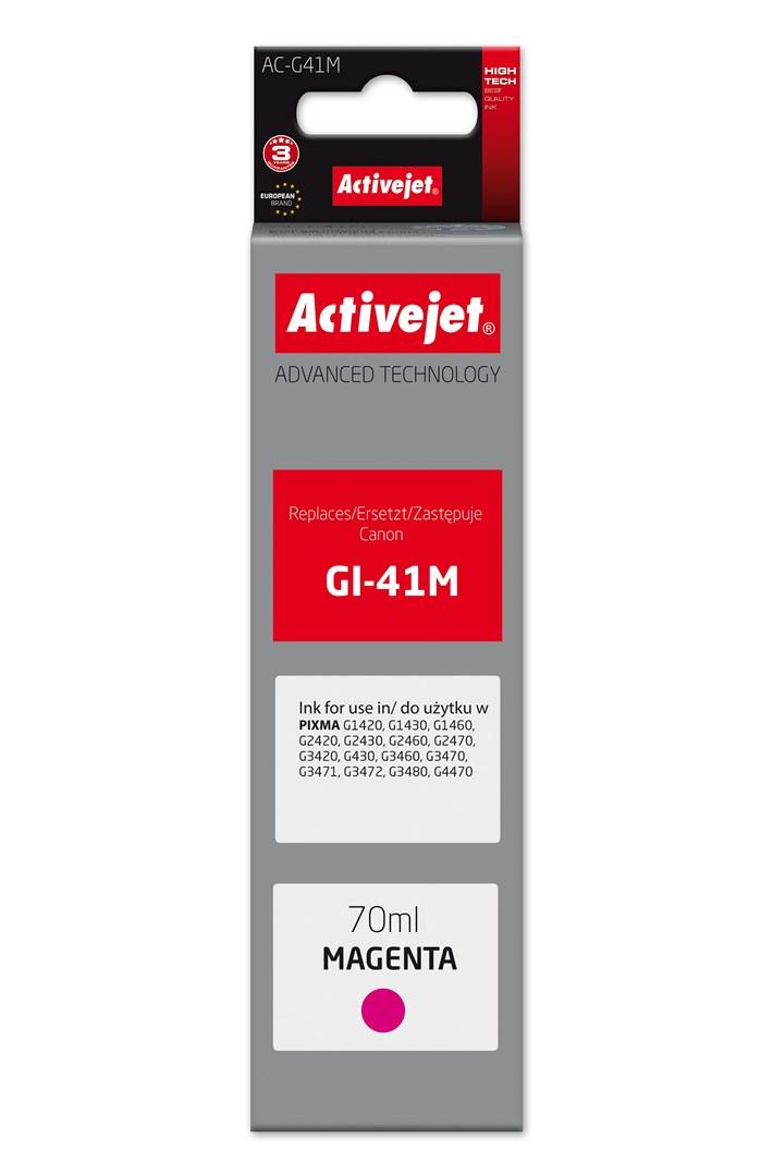 Activejet AC-G41M blækflaske til Canon – erstatter GI-41M, 70 ml, magenta billede