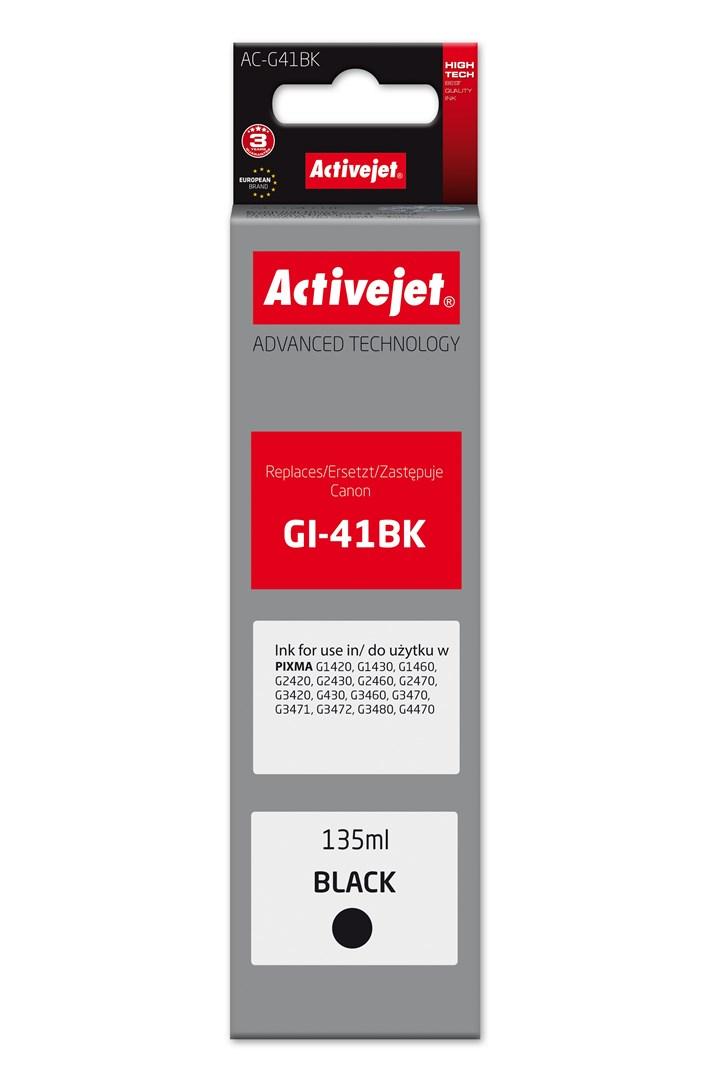 Activejet AC-G41BK blækflaske – erstatning for Canon GI-41BK, 135 ml, sort billede