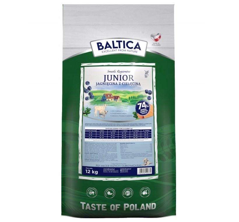 BALTICA Smaki regionów Junior – tørfoder med lam og kalv, 12 kg billede