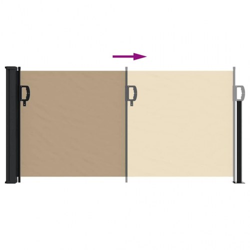 Sammenrullelig sidemarkise 100 × 300 cm - beige