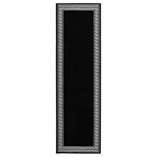 Tæppeløber 60x200 cm BCF med motiv sort