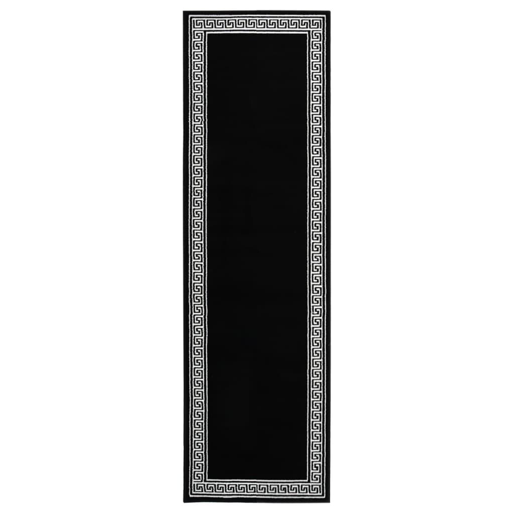 Tæppeløber 60x200 cm BCF med motiv sort