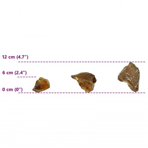 Have sten i glas - brun, 6-12 cm (25 kg)