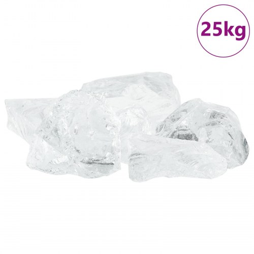 Have sten i glas - hvid, 6-12 cm (25 kg)