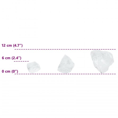 Have sten i glas - hvid, 6-12 cm (25 kg)