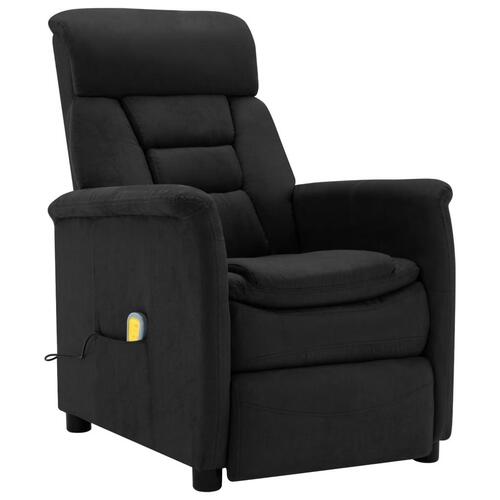 Massagestol imiteret ruskind sort