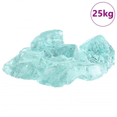 Have sten i glas - turkis, 6-12 cm (25 kg)
