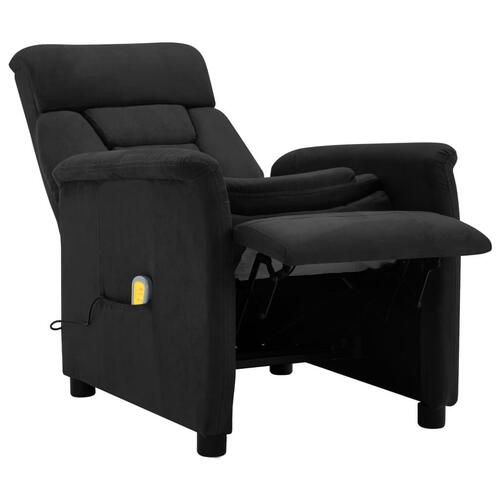Massagestol imiteret ruskind sort