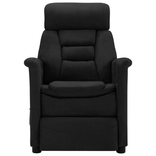 Massagestol imiteret ruskind sort