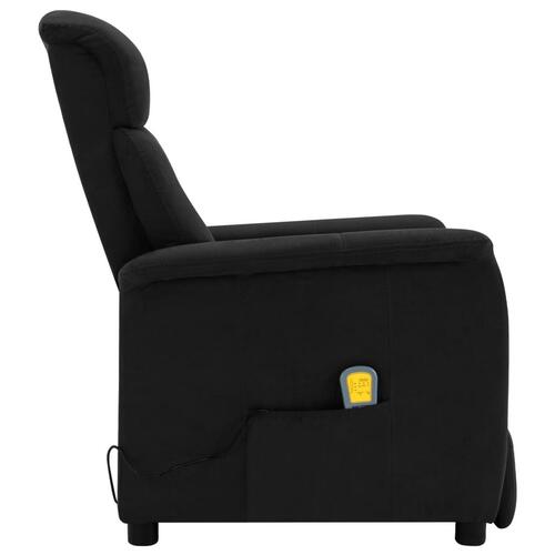 Massagestol imiteret ruskind sort