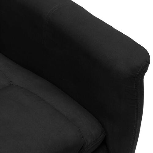 Massagestol imiteret ruskind sort