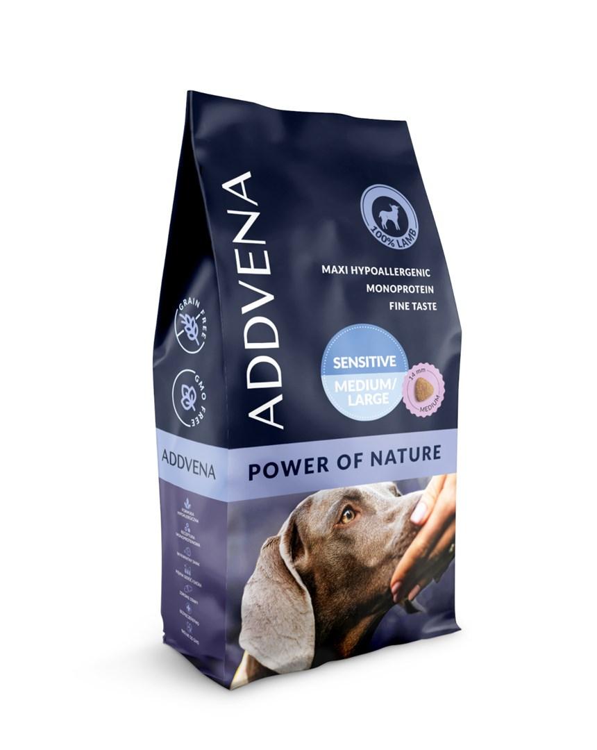 ADDVENA Power of Nature Sensitive – hundefoder til sensitive mellem/store racer, 10 kg billede