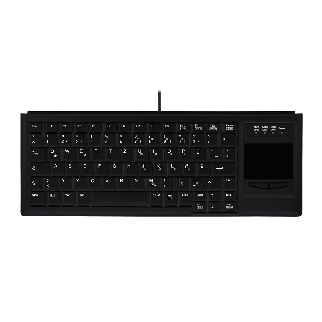 Cherry Active Key industrielt tastatur IP68 med touchpad - mini, kablet, sort (DE) billede