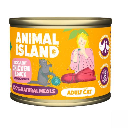 ANIMAL ISLAND vådfoder til kat - kylling med and, 200 g billede