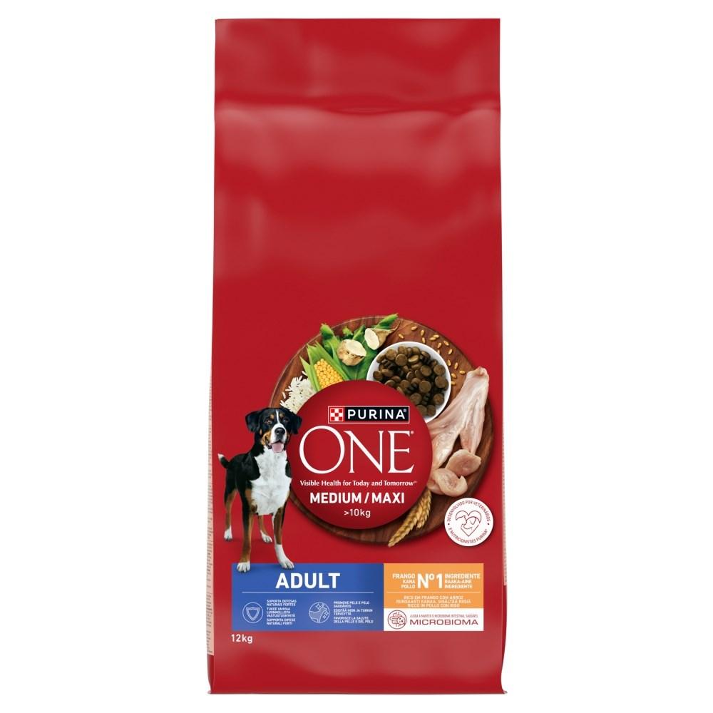 Purina ONE Adult Medium/Maxi tørfoder med kylling og ris – 12 kg billede