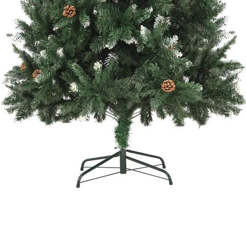 Kunstigt juletræ med lys og kuglesæt 210 cm