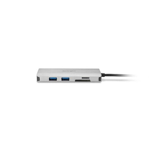 USB Hub Kensington K33820WW Sort Sølvfarvet