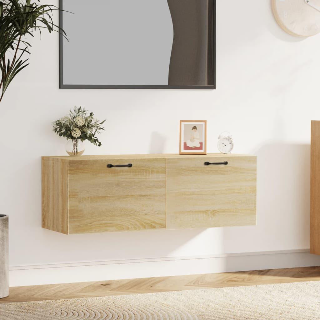 Vægskab 100x36,5x35 cm konstrueret træ sonoma-eg billede