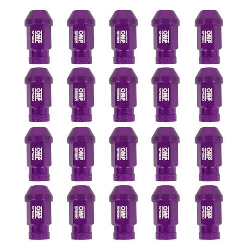 Set Møtrikker OMP 7075 40 mm M12 x 1,50 20 uds Violet