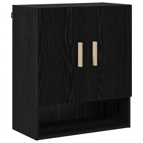 Vægskab i konstrueret træ 60 x 31 x 70 cm - sort eg