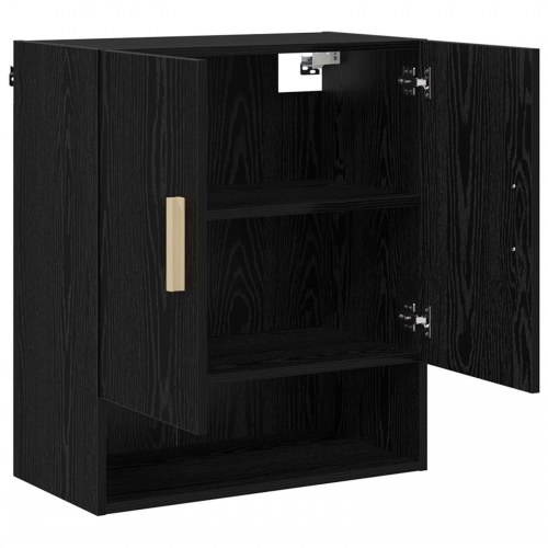 Vægskab i konstrueret træ 60 x 31 x 70 cm - sort eg