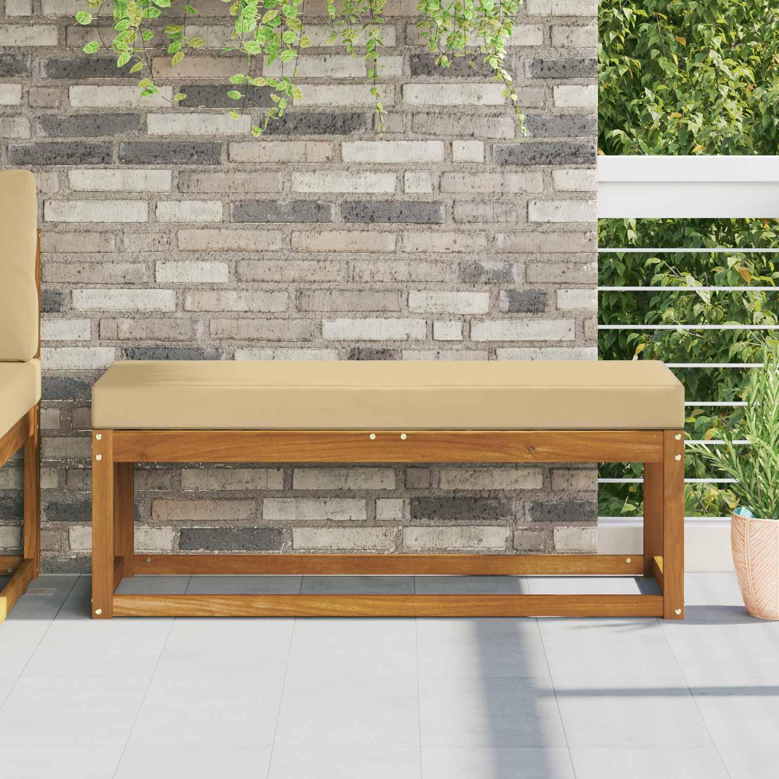 Udendørs Sædepude Beige 115 x 40 x 8 cm 100% polyester billede