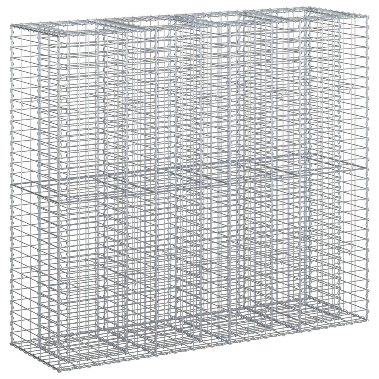 Gabion højbed 2 stk Sølv 170 x 50 x 150 cm Galvaniseret stål billede