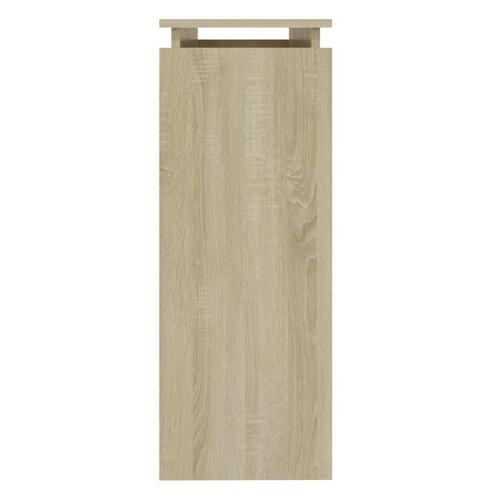 Konsolbord 102x30x80 cm konstrueret træ sonoma-eg
