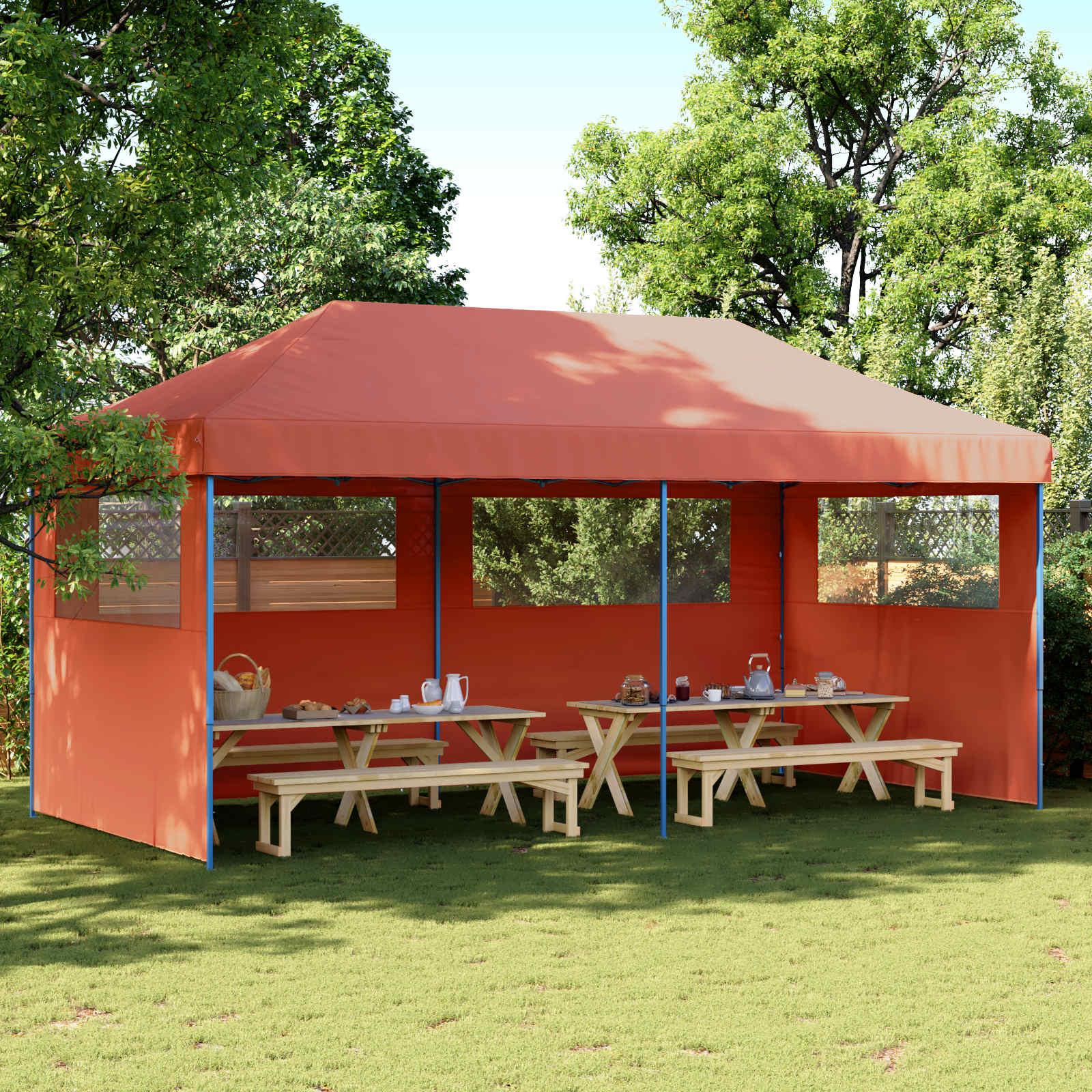 Party Tent Terrakotta 292 x 580 x 315 cm Oxford stof billede