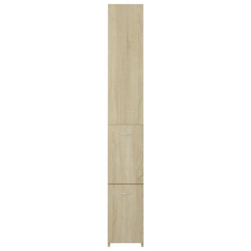 Badeværelsesskab 25x26,5x170 cm konstrueret træ sonoma-eg