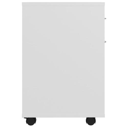 Rulleskab 45x38x54 cm konstrueret træ hvid