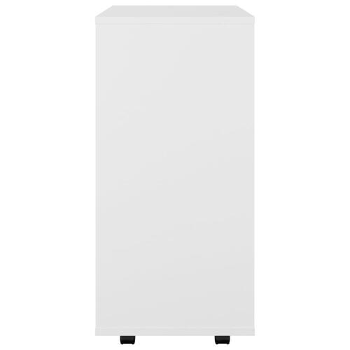 Rulleskab 60x35x75 cm konstrueret træ hvid