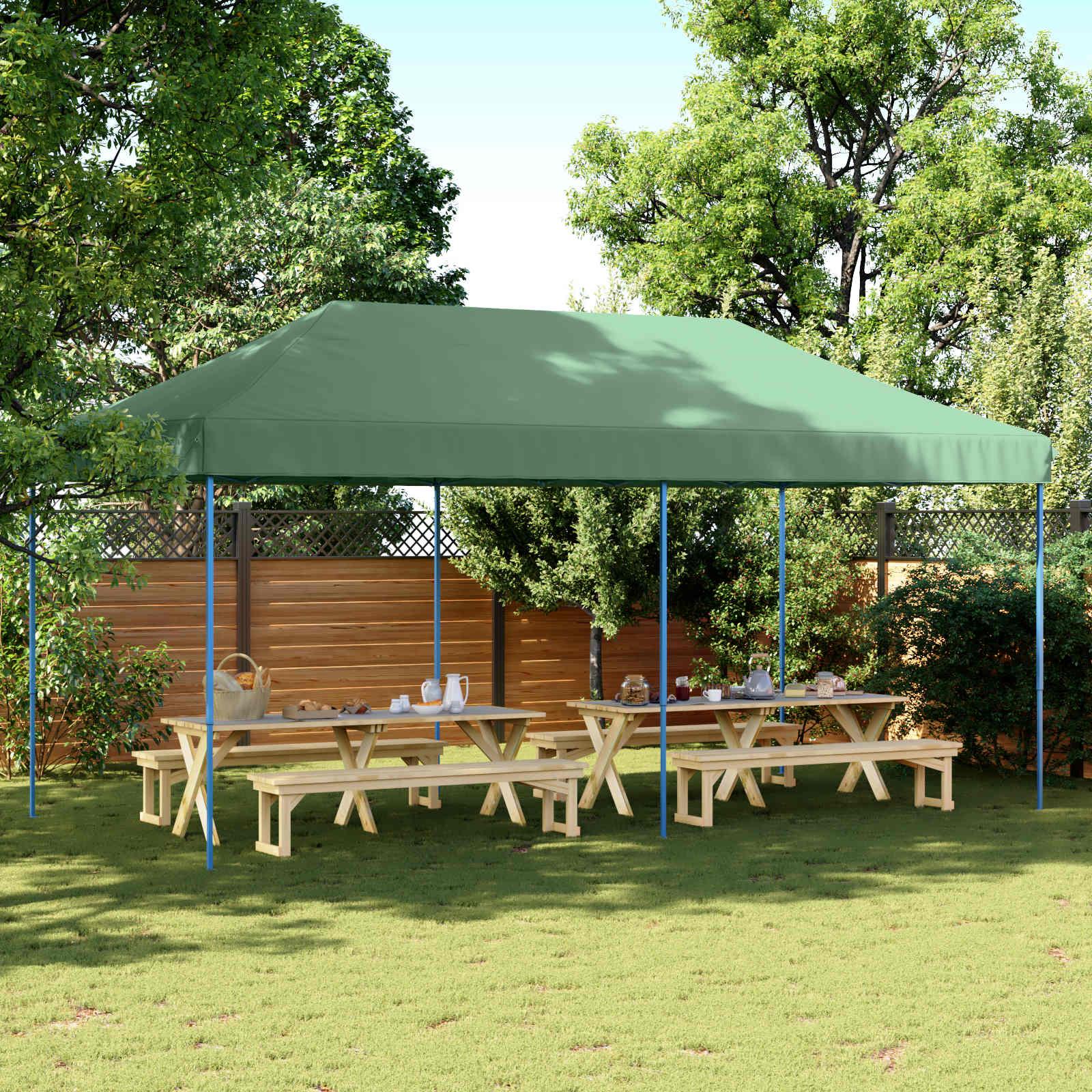 Party Tent Grøn 292 x 580 x 315 cm Oxford stof billede