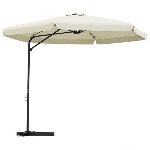 Parasol med stålstang 300 cm - sandhvid