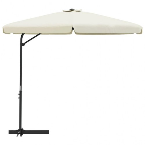 Parasol med stålstang 300 cm - sandhvid