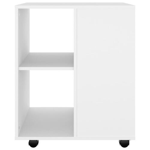Rulleskab 60x53x72 cm konstrueret træ hvid