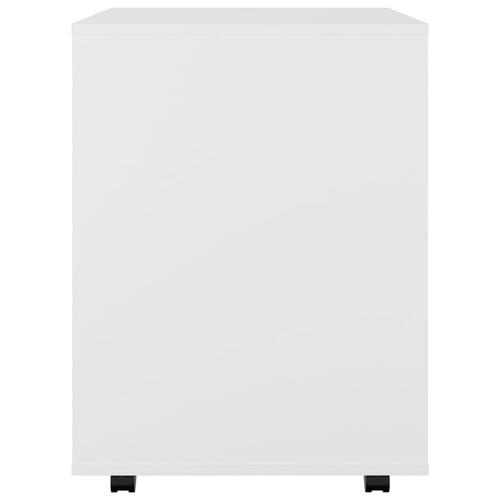 Rulleskab 60x53x72 cm konstrueret træ hvid