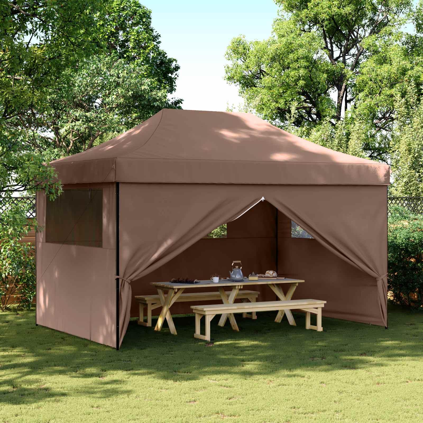 Party Tent Brun 292 x 440 x 315 cm Oxford stof billede