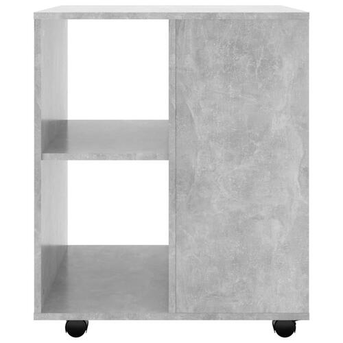 Rulleskab 60x53x72 cm konstrueret træ betongrå