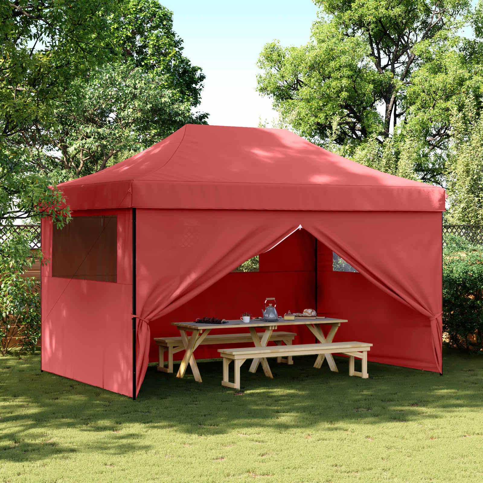 Party Tent Bordeaux 292 x 440 x 315 cm Oxford stof billede