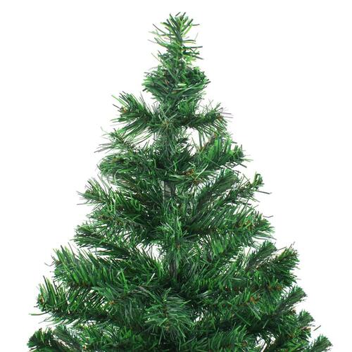 Kunstigt juletræ med lys og kuglesæt 180 cm 564 grene